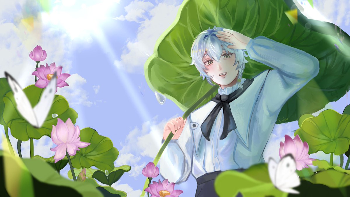 pocafest's tweet photo. วันนี้ขอพาทุกคนมาชม Fan Art ของ @lomnhawitswarm ผลงานโดย Roselinn กันน้า (˶˙ᵕ˙˶)

ภาพนี้สดชื่นมากเหมือนได้หลุดเข้าไปอยู่กลางบึงบัวในวันที่ท้องฟ้าเปิด ทั้งดอกบัวสีชมพู ใบบัวสีเขียวสด หยดน้ำ และแสงแดดที่ส่องลงมาจากด้านบน ทำให้ทั้งภาพเต็มไปด้วยบรรยากาศของฤดูร้อนที่ดูสว่างสดใสและมีชีวิตชีวาเลย ໒꒰ྀི ˊᗜˋ ꒱ྀིა

จุดที่สะดุดตาที่สุดคงต้องยกให้ Lom Nhaw ที่หยิบใบบัวขนาดใหญ่มากางบังแดดอยู่เหนือศีรษะ ท่าทางยกมือขึ้นบังแสงกับรอยยิ้มบาง ๆ ทำให้โมเมนต์นี้ดูเป็นธรรมชาติและน่ารักมาก เสื้อโทนฟ้าอ่อนยังเข้ากับท้องฟ้าและสีของน้ำได้พอดี จน Lom Nhaw ดูกลมกลืนกับบรรยากาศรอบตัวแบบสบายตาสุด ๆ

ส่วนผีเสื้อสีขาวที่บินผ่านทั้งด้านหน้าและด้านหลัง รวมถึงดอกบัวที่วางกระจายตามระดับต่าง ๆ ก็ช่วยสร้างระยะให้ภาพดูมีมิติ เหมือนเรากำลังแอบมอง Lom Nhaw จากอีกฝั่งของบึงบัวจริง ๆ เป็นภาพที่ทั้งสดใส สงบ และมีความอบอุ่นอยู่พร้อมกันเลย (๑˘︶˘๑)

ทางทีมงานขอขอบคุณ Roselinn สำหรับผลงานที่เต็มไปด้วยรายละเอียด ความตั้งใจ และมาร่วมอวดสไตล์เฉพาะตัวกับ ECR น้า
ฝากทุกคนติดตาม สนับสนุน และส่งกำลังใจให้นักวาดกันด้วยนะ

ขอบคุณที่มาร่วมวาดวีทูปเบอร์ใน ECHORIA และช่วยเติมอีกหนึ่งโมเมนต์สดใสกลางบึงบัวให้คอมมูนิตี้ของพวกเราน้า

FB: Roselinn Ari

สนับสนุนโดย @FLYING_Fat_Cat_
เติมเกมก็ได้ สนับสนุนโอชิก็ดี มาร่วมโหวตครีเอเตอร์ECHORIAในดวงใจกันได้ทุกเดือนเลย!

#LomNhaw #Roselinn #FanArt #ECHORIA #ECR #VTuberTH #นักวาดไทย #VTuber #POCA