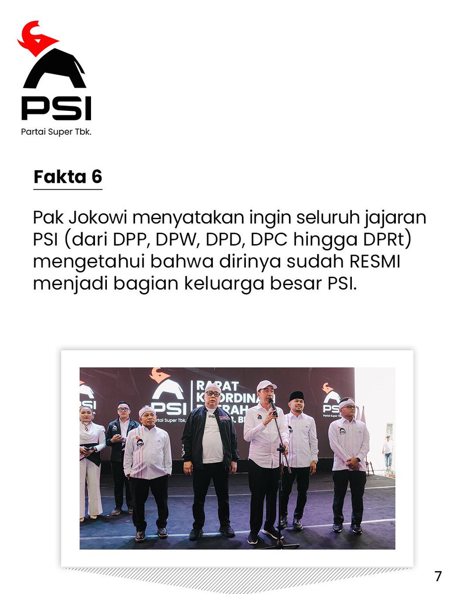 psi_id's tweet photo. Pada momen Rakorda DPD PSI Kota Bandung, beliau menunjukkan Kartu Tanda Anggota (KTA) PSI-nya di depan ribuan kader PSI🐘

Fakta menariknya, ternyata Pak Jokowi sudah terdaftar resmi sebagai anggota PSI sejak 14 Oktober 2025, yang artinya sudah hampir genap satu tahun berjalan👏 https://t.co/0FHFHybk1U