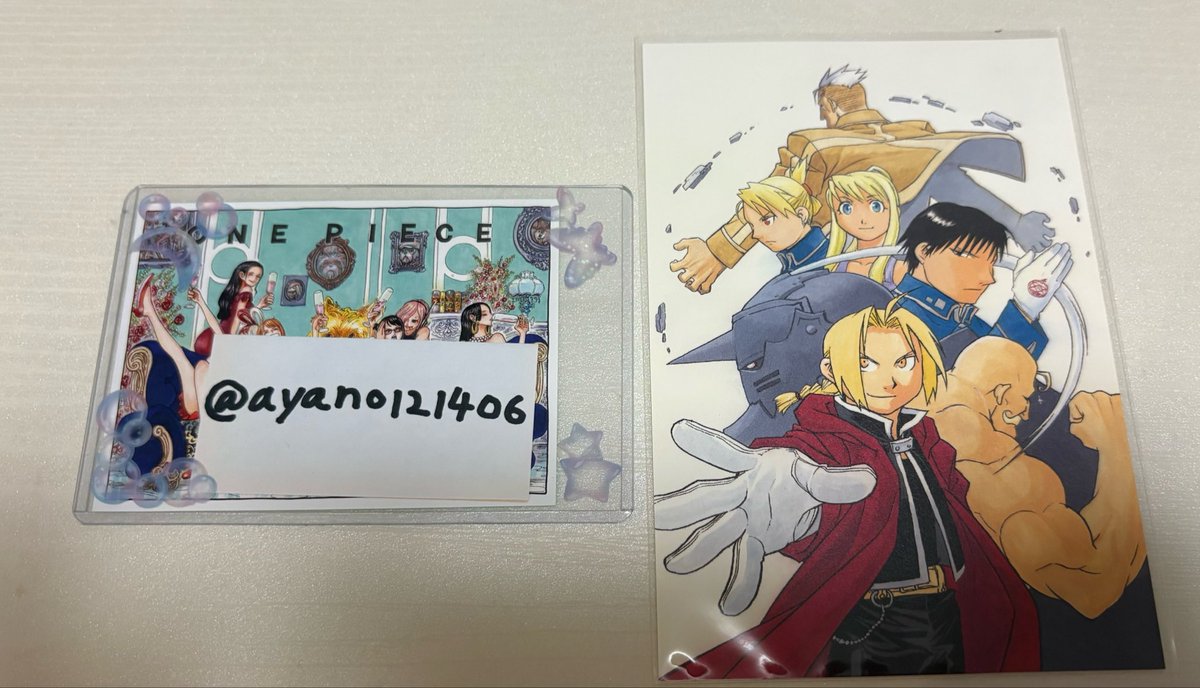 ayano121406's tweet photo. 〈交換〉鋼の錬金術師 ハガレン

求▶画像5、6枚目

譲▶︎画像1～4枚目

1点からでもお気軽にお声がけください🙇‍♀️ https://t.co/3qlUy7YVpK