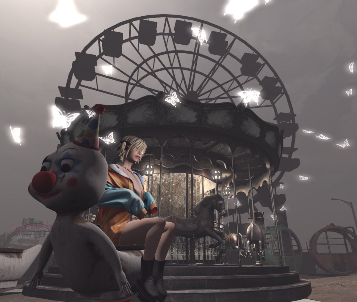 Moixx_01's tweet photo. 海浜の古き良き遊園地は至高のロマン🎡

Location : MC38S Hang Out Beach wqnc🌴

#SecondLife #SilentHill https://t.co/f6oVSCmxQj