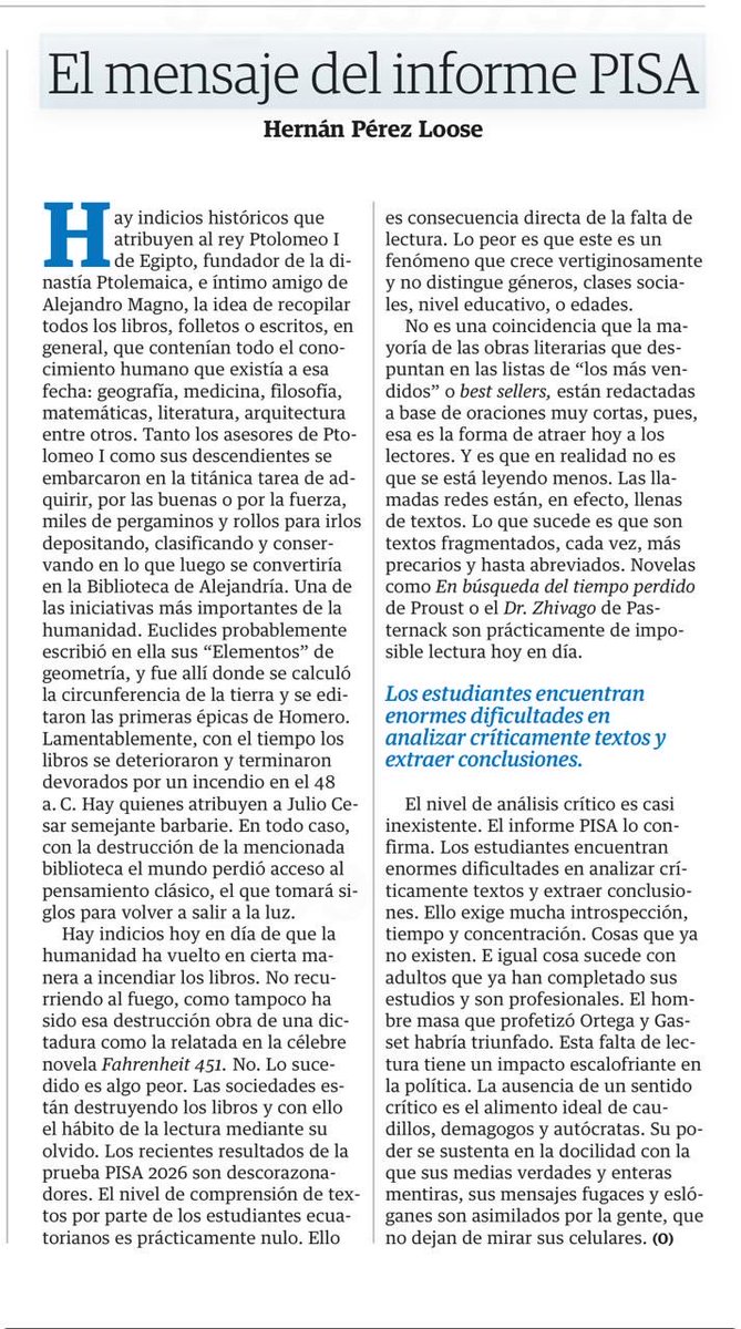 hperezloose's tweet photo. Comparto mi columna de hoy en El Universo. https://t.co/tZoUD4E76B