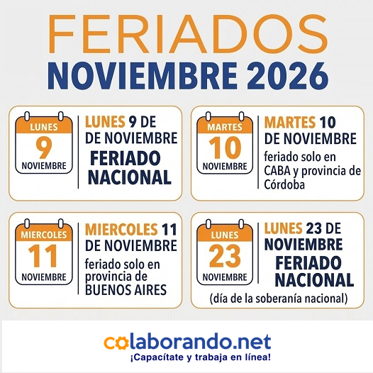 ColaborandoNet's tweet photo. 🚨 ¡ATENCIÓN! Se suman nuevos feriados en noviembre:  https://t.co/DnYXILPXVC https://t.co/ZrTFZtOTi4
