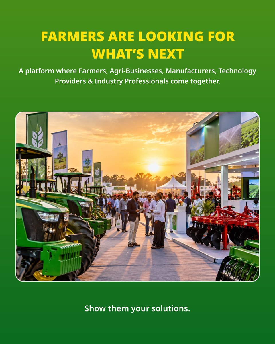 CIDF_Foundation's tweet photo. 🌾 Rashtriya Krishi Pragati Expo 2026 – 3rd Edition 🚜

📅 1–3 Nov 2026 | 📍 Muzaffarnagar, UP

🤝 Connect • Explore • Grow

👉 Visit | Book Your Stall | Sponsor📲 9212271729 | 9266091871

🌐 https://t.co/APgaaV2Ug2

#KrishiPragatiExpo2026 #AgriExpo #EXPO #AgricultureNews https://t.co/8uxwbWer1w