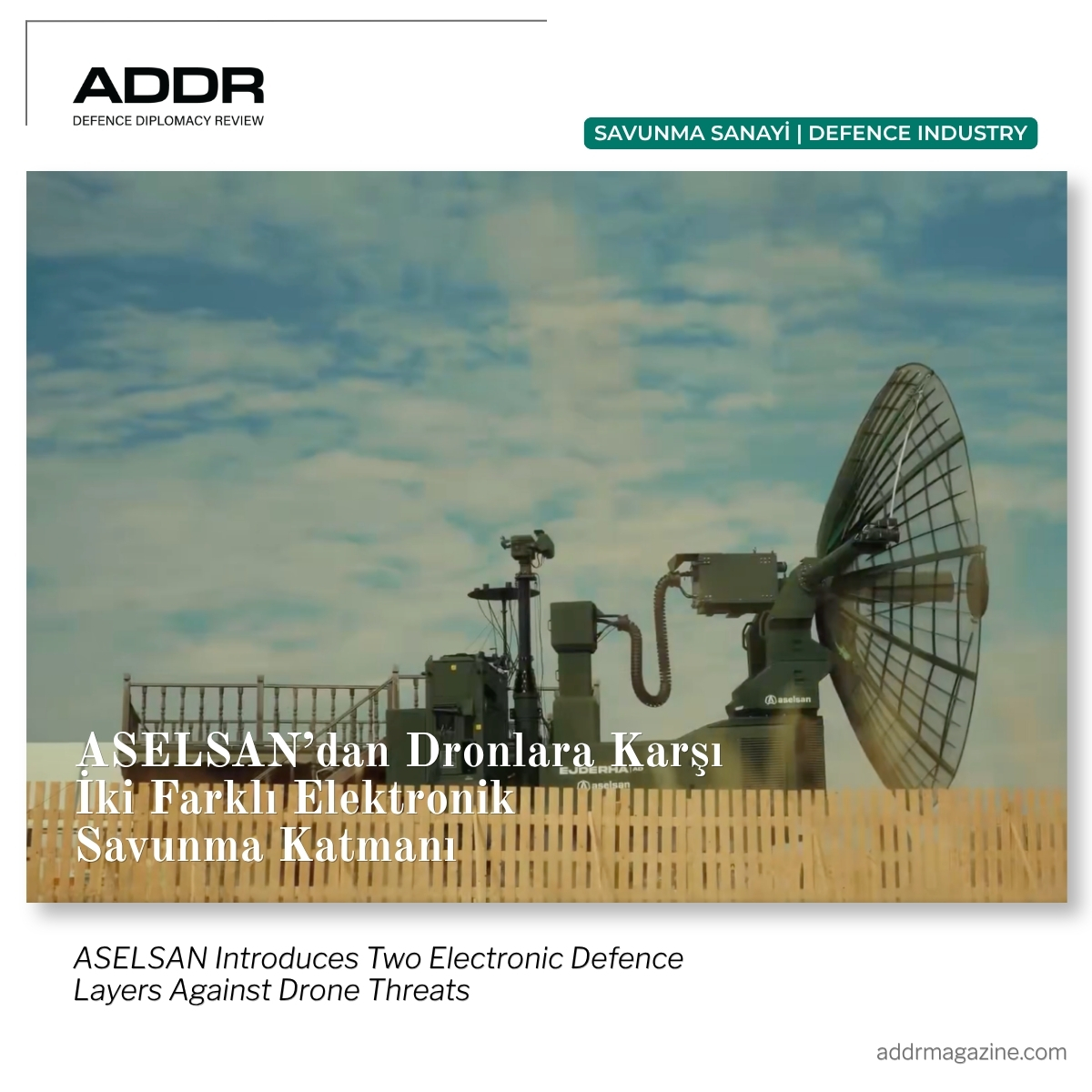 ADDRMagazine's tweet photo. TR

@aselsan'dan dronlara karşı iki farklı elektronik savunma katmanı.

KANGAL FPV 100 elektronik bağlantıları karıştırıyor, EJDERHA AD 210 ise yüksek güçlü elektromanyetik etki kullanıyor.

Kablolu FPV dronlar da testlerde hedefler arasındaydı.

#ASELSAN #KANGAL #EJDERHA #AntiDrone

----

EN

Two electronic defence layers against drone threats from ASELSAN.

KANGAL FPV 100 uses electronic jamming, while EJDERHA AD 210 employs high-power electromagnetic effects.

Wired FPV drones were also among the test targets.

#ASELSAN #KANGAL #EJDERHA #CounterUAS

Link: https://t.co/RXxmm8Ybb3