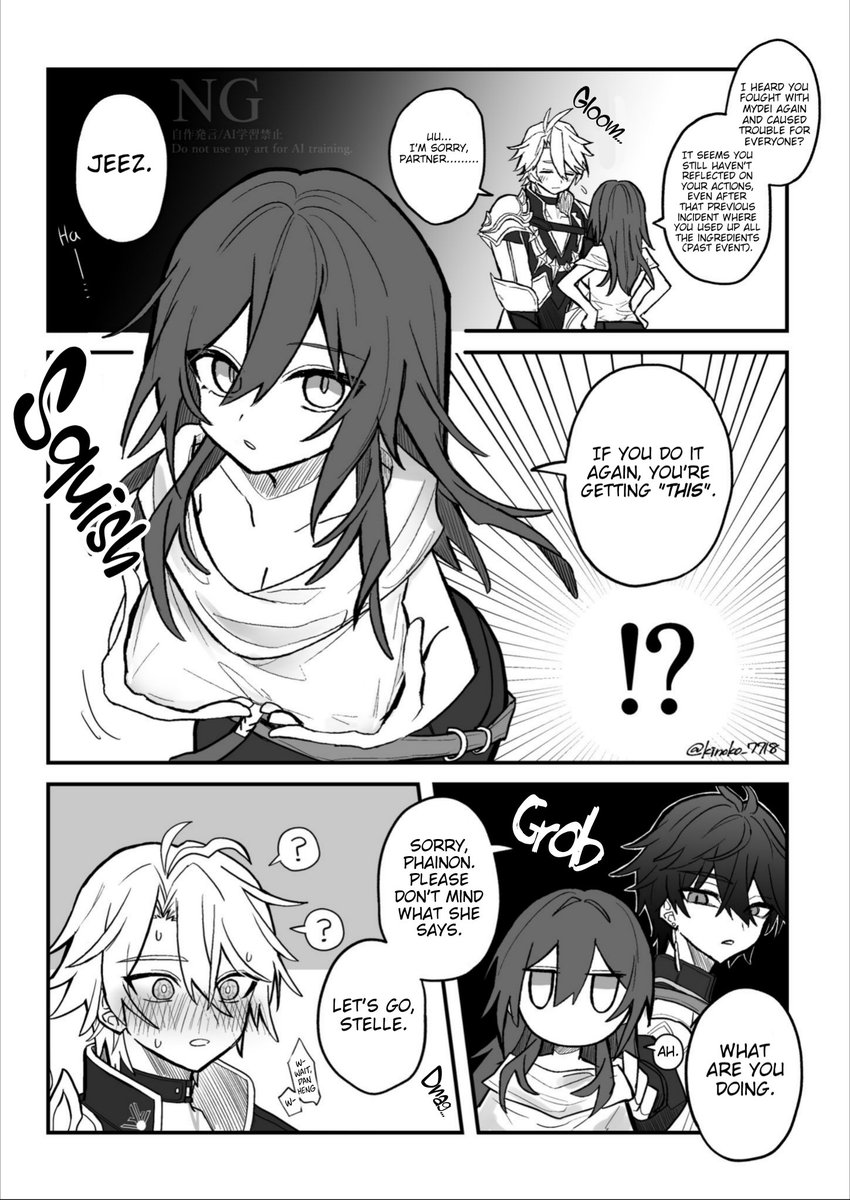 Modieglh's tweet photo. [EN version]
Artist comment: Stelle......!?

Original art by: @/kinoko_7718 
🙂‍↕️ https://t.co/N4dVWExiF0