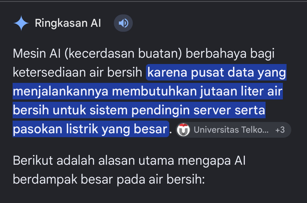 se56704's tweet photo. @10miliarbisa @hitamputih372 Jawaban dr AI nya sendiri ka 🤧🤣 https://t.co/uVH5jiPODF