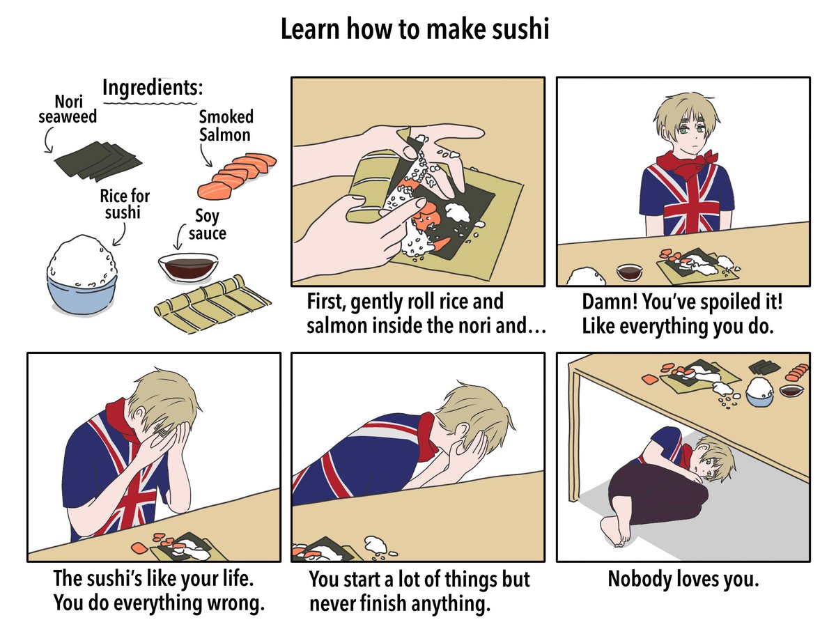 orewamobuoji's tweet photo. how to make sushi https://t.co/gAbDmkBGX9