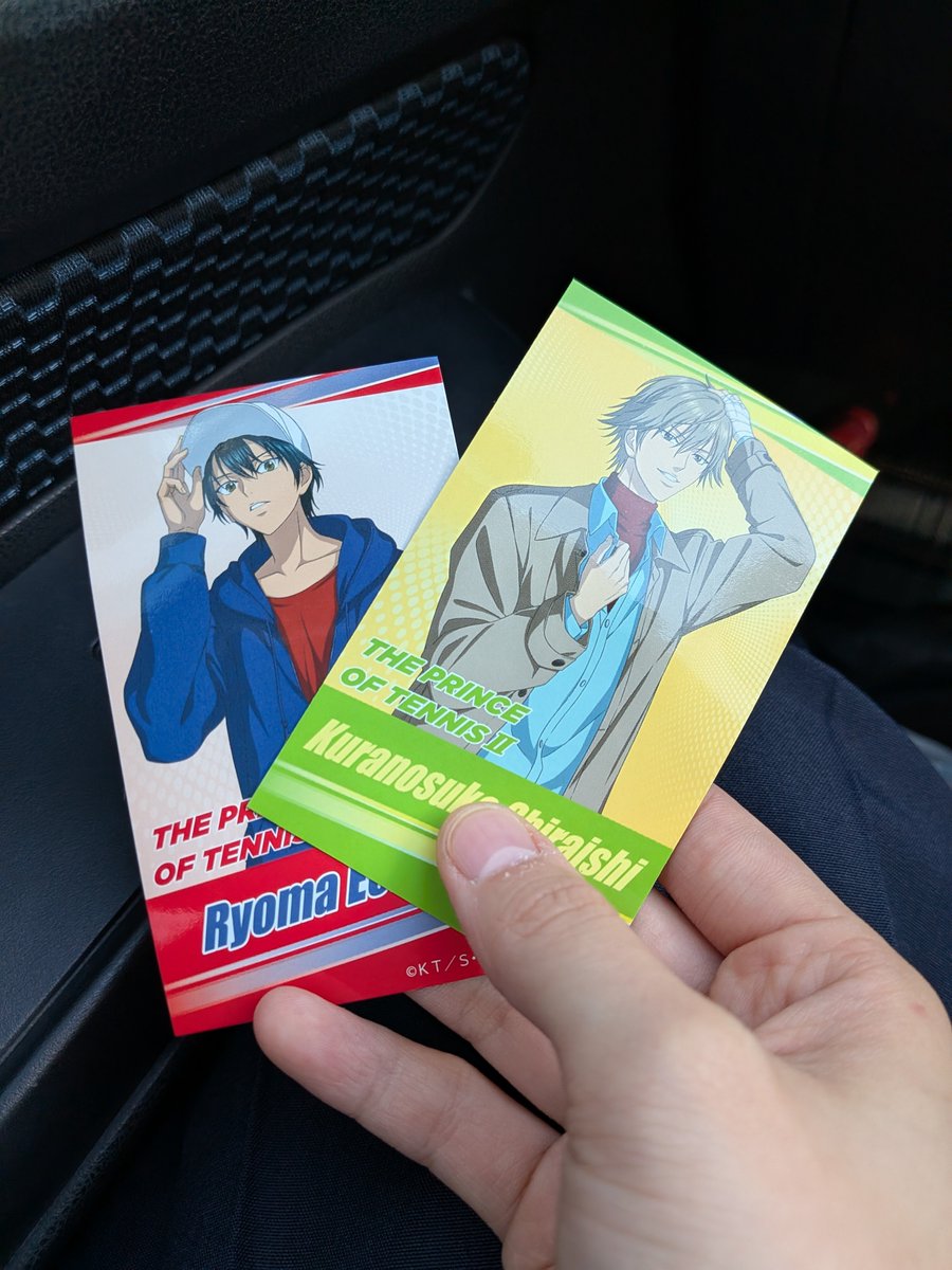 midori_0722's tweet photo. 一旦ゲッチュ
ありがとう白石いてくれて...初日から白石人気すぎな？あと2枚だったぞ？？
リョーマは普通に欲しかった😊 https://t.co/9VwjGJdaGF