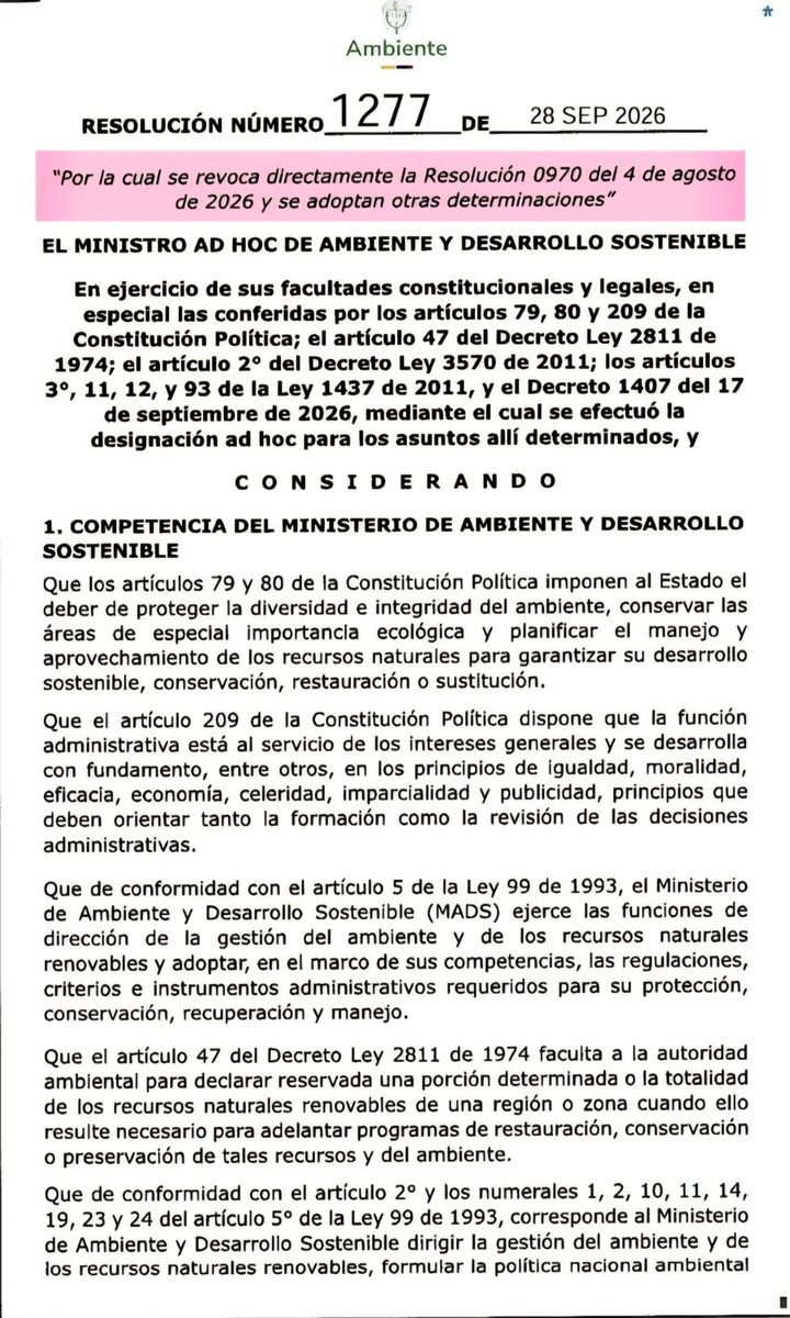 ComiteSanturban's tweet photo. #Atención. El gobierno de Abelardo acaba de tumbar otra de las medidas que protegían a Santurbán. En menos de 2 meses de su mandato ha tumbado 3 resoluciones que protegían el agua de 2.5 millones de colombianos. Y no ha tomado ni una sola medida en favor de Santurbán.

Ayer derogaron la resolución que extendía la reserva temporal hasta 2029. El próximo año, Aris Mining presentará su solicitud de licencia ambiental.  @ABDELAESPRIELLA está traicionando sus electores en Santander y Norte de Santander.  Arriesgaron el agua de sus hijos y su familia.

El 13 de noviembre es la fecha límite para que saque a consulta pública la reserva natural para proteger Santurbán. Si no lo hacen, nos toca movilizarnos en Bogotá. #DefiendoSanturbán