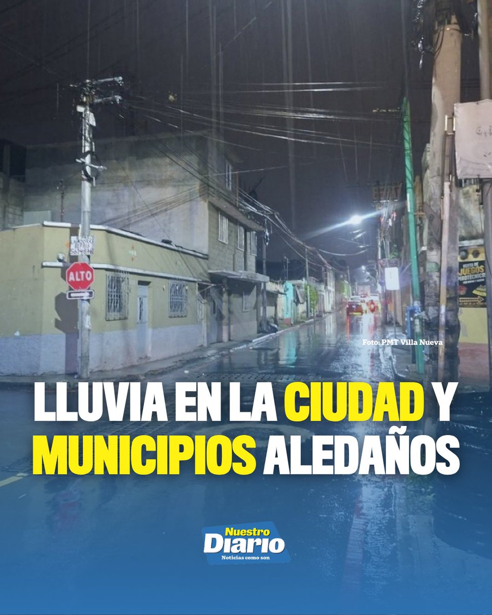 🌧️🚗 LLUVIA EN LA CIUDAD Y MUNICIPIOS ALEDAÑOS 🚗⚠️ Se reporta lluvia en varios sectores de la Ciudad de Guatemala y municipios aledaños, por lo que se reco…