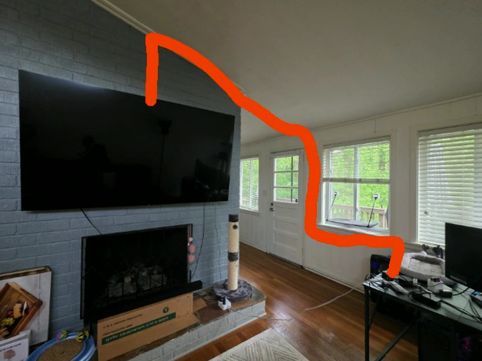 EdwardThomdxct's tweet photo. Is it a bad idea to use a cord hidder across ceiling for brick mounted tv?
#Hilarious #$YAP https://t.co/2I9NgCF4bU