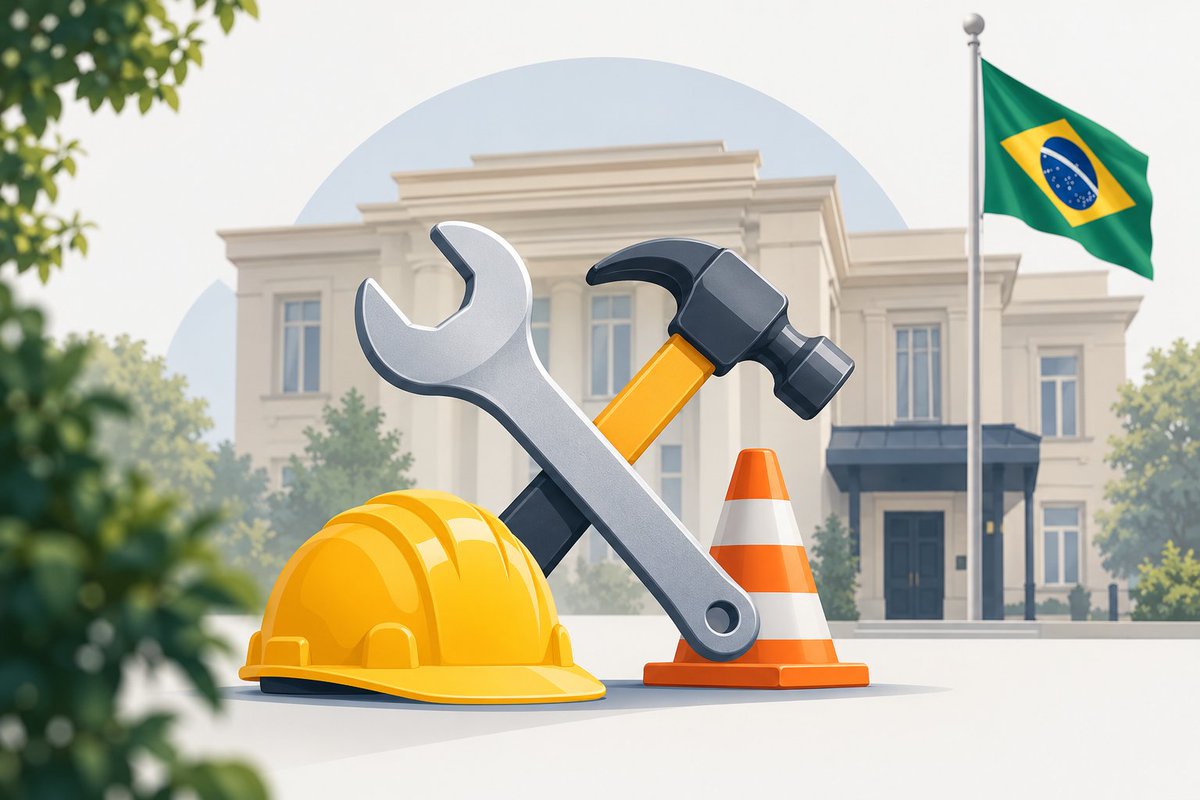 Embaixada_Kyiv's tweet photo. A Embaixada do Brasil na Ucrânia informa que não haverá expediente no dia 7 de outubro de 2026, devido à realização de trabalhos técnicos em suas instalações. O atendimento será retomado normalmente em 8 de outubro de 2026. https://t.co/ImcaAqhYy3