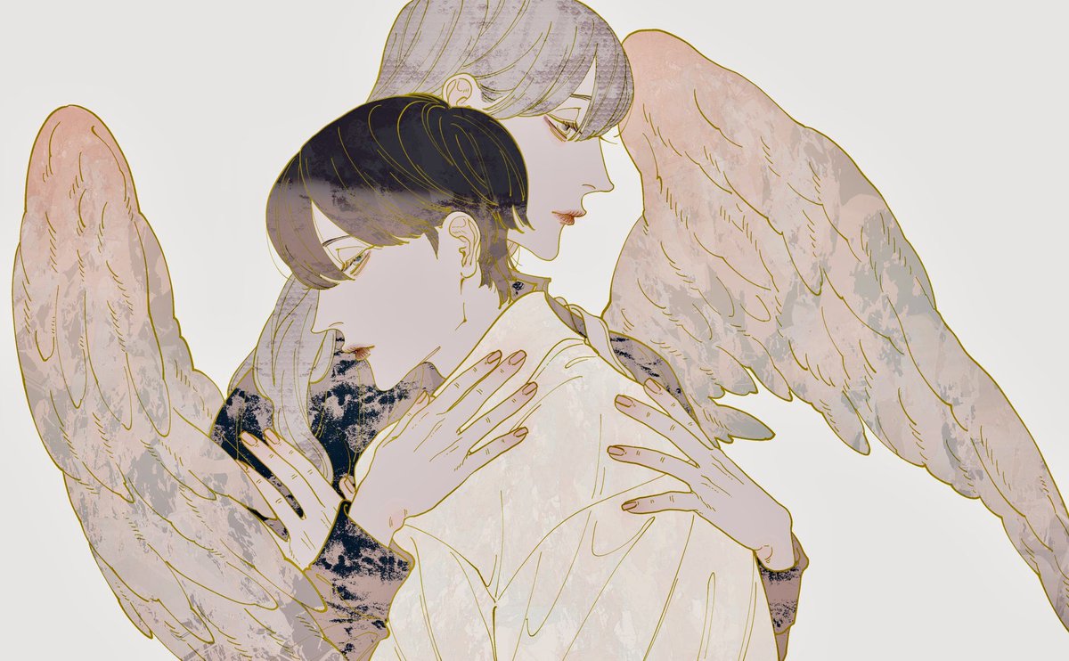 factor8_factor9's tweet photo. Psychopompos  導くもの
#創作BL #oc https://t.co/M6EWTWP6rl