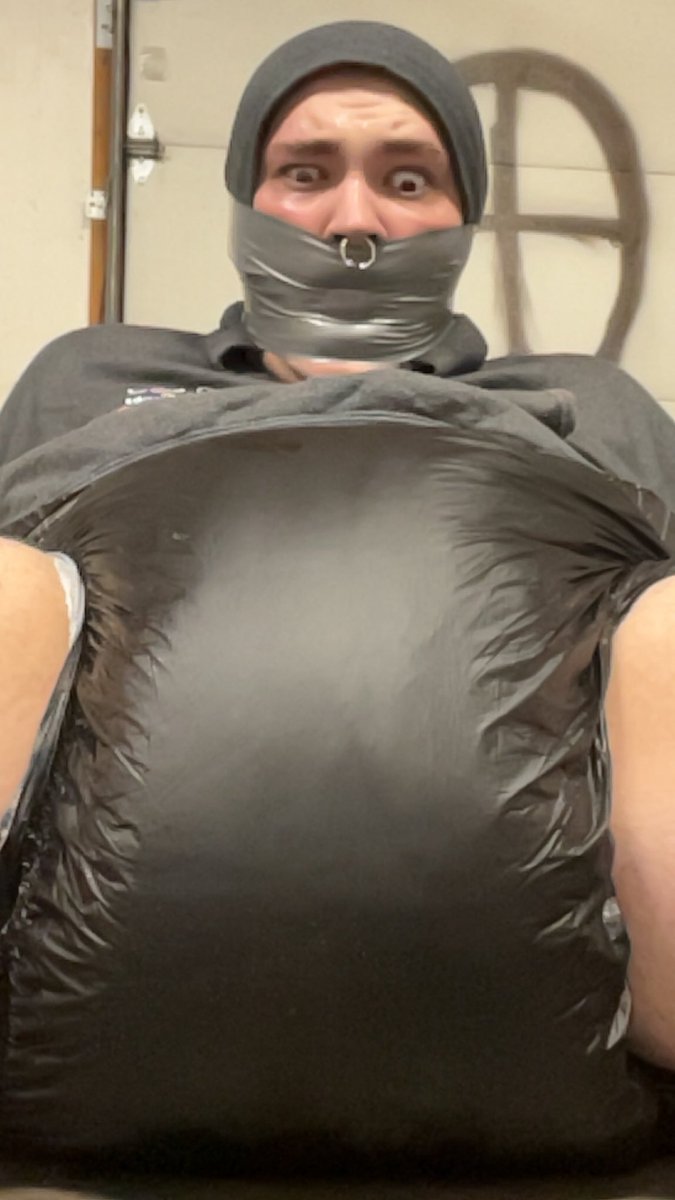 ga99ed's tweet photo. “Stop squirming. Diaper goes on now.”

“MMRPHH!!” 🤬

[mmpphh… so full… so heavy…!!]

*kidnapped, bound, and left on the garage floor in these enormous diapers, struggling to go nowhere*

[Test post] https://t.co/Q2JhOcsquq