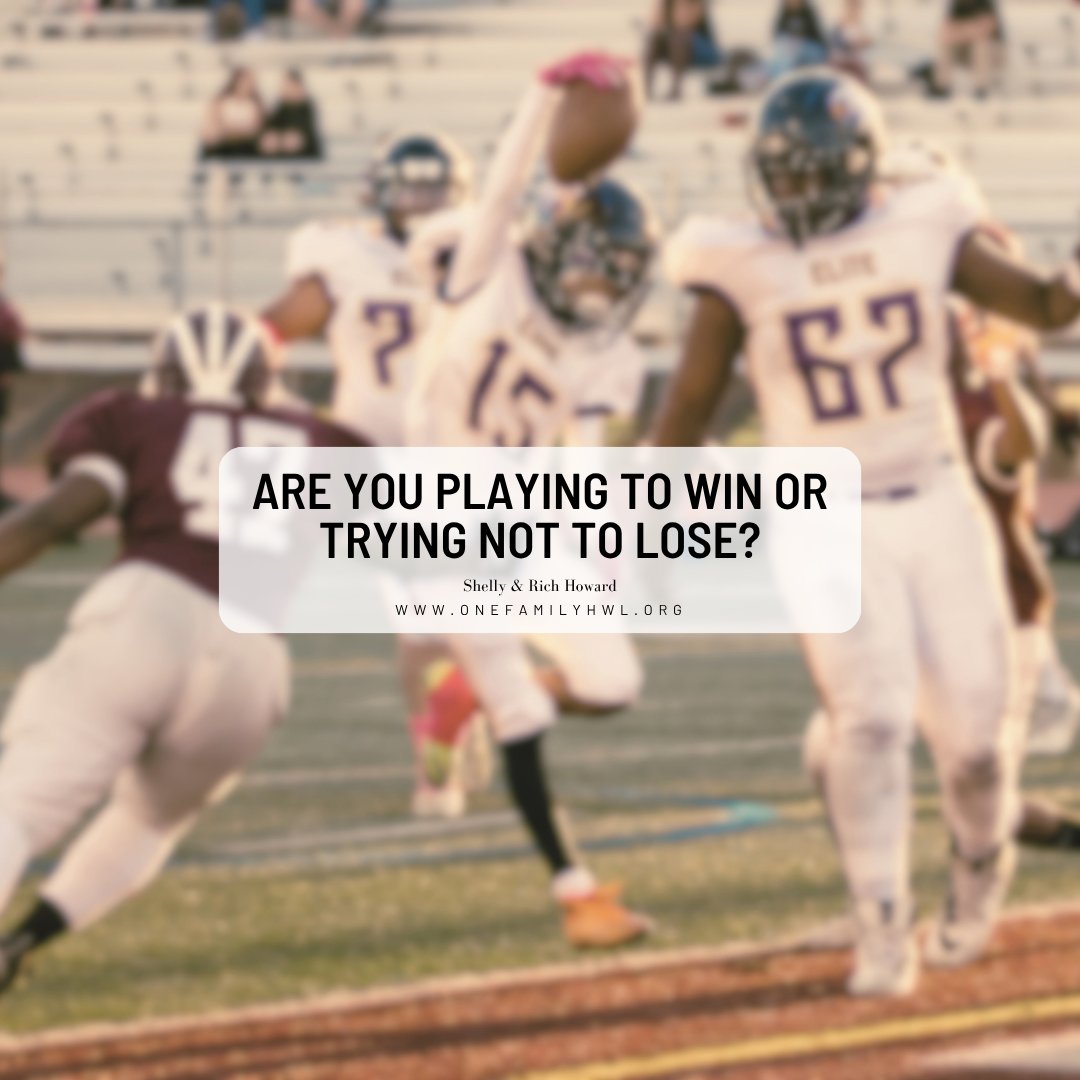 GrowingFamAZ's tweet photo. Are you playing to win—or playing not to lose? In football, the “Prevent Defense” is designed to protect a lead, but playing too cautiously can cost a team the game.  The same thing can happen in marriage, parenting, work, and life. What’s driving your decisions: fear and avoidance, or the desire to grow, connect, and pursue what matters most? Find out more: https://t.co/WifEv2NFo2

#parenting #marriage #onefamilyhwl #familylife