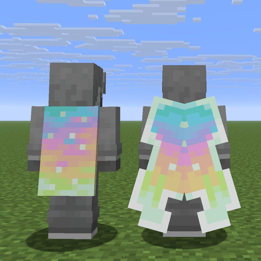 itiswattles's tweet photo. the new Minecraft Cape is GORGEOUS 🤤 https://t.co/yKYDu8eWNd