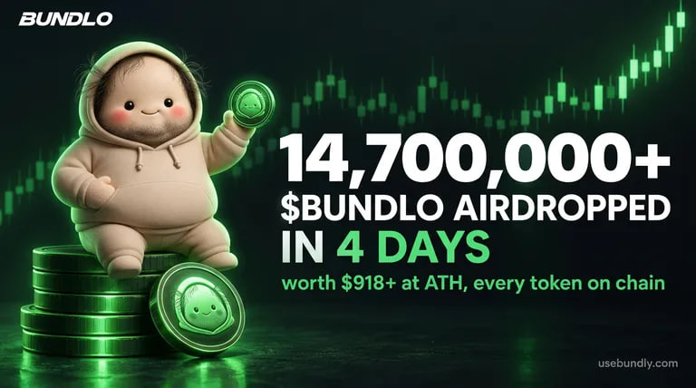 UseBundly's tweet photo. 15 more people just got their $BUNDLO🪂

another casino airdrop round completed.

that brings us to almost $1,000 in $BUNDLO sent back to the community over the last few days.

you play.

you earn Credits.

your Credits boost your $BUNDLO airdrop odds.

and when the flywheel spins, the community gets paid.

this is what we’re building.

$BUNDLO on Solana.