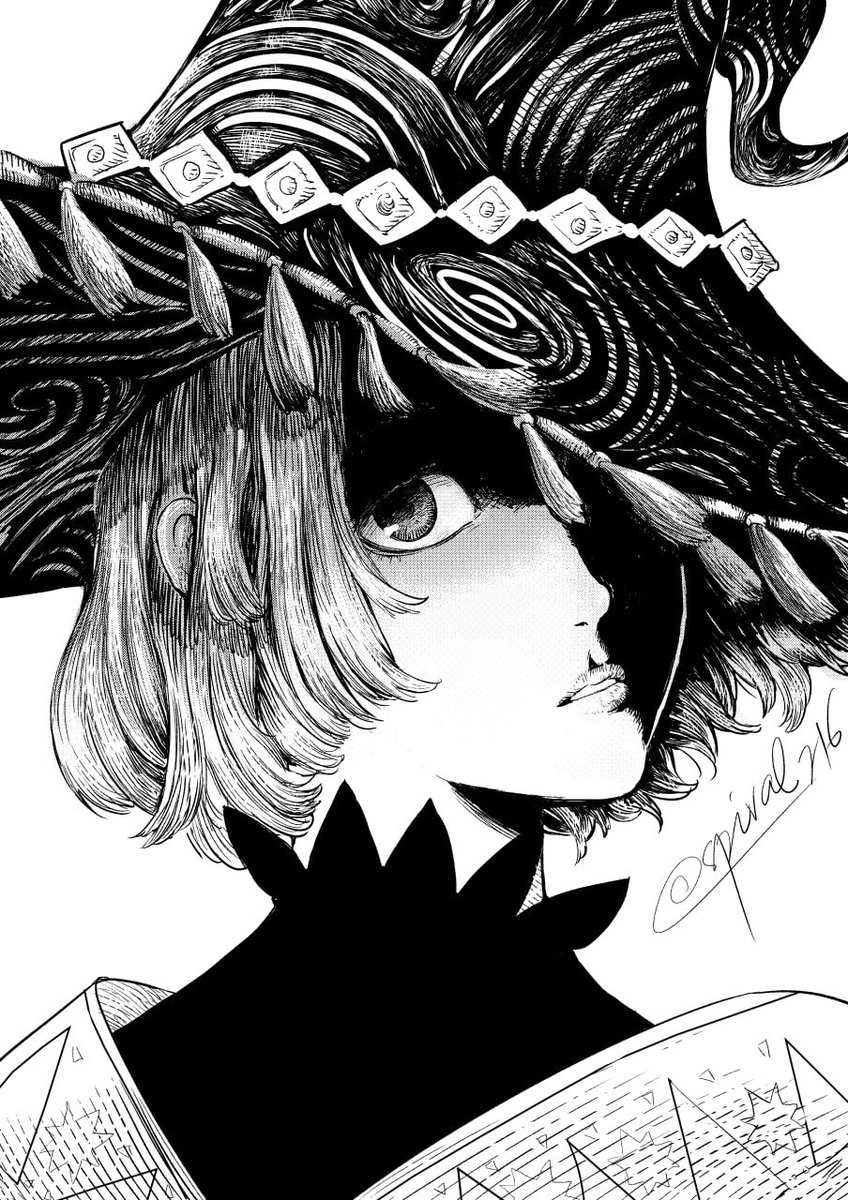 spiral216's tweet photo. Une version avec des trames #drawing #fanart #witchhatetelier #coco #csp https://t.co/OWSUKDxKgn