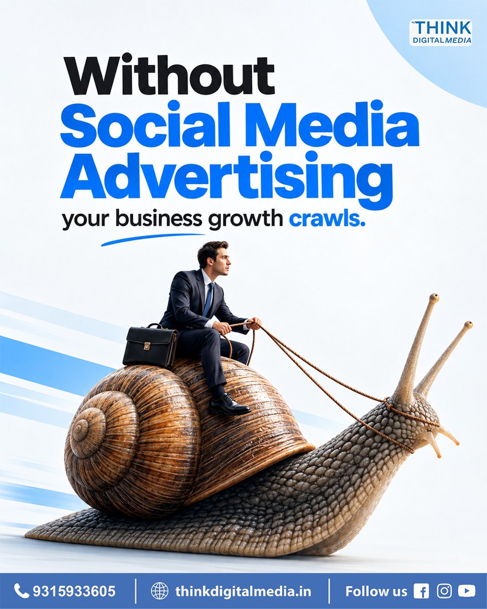 thinkdigitalmed's tweet photo. Don’t let your business grow at snail’s pace!
Turn slow growth into smart growth with strategic digital marketing, targeted ads &amp; engaging content. 

#DigitalMarketing #SocialMediaMarketing #BusinessGrowth #SocialMediaAdvertising https://t.co/8le2mRyIMN