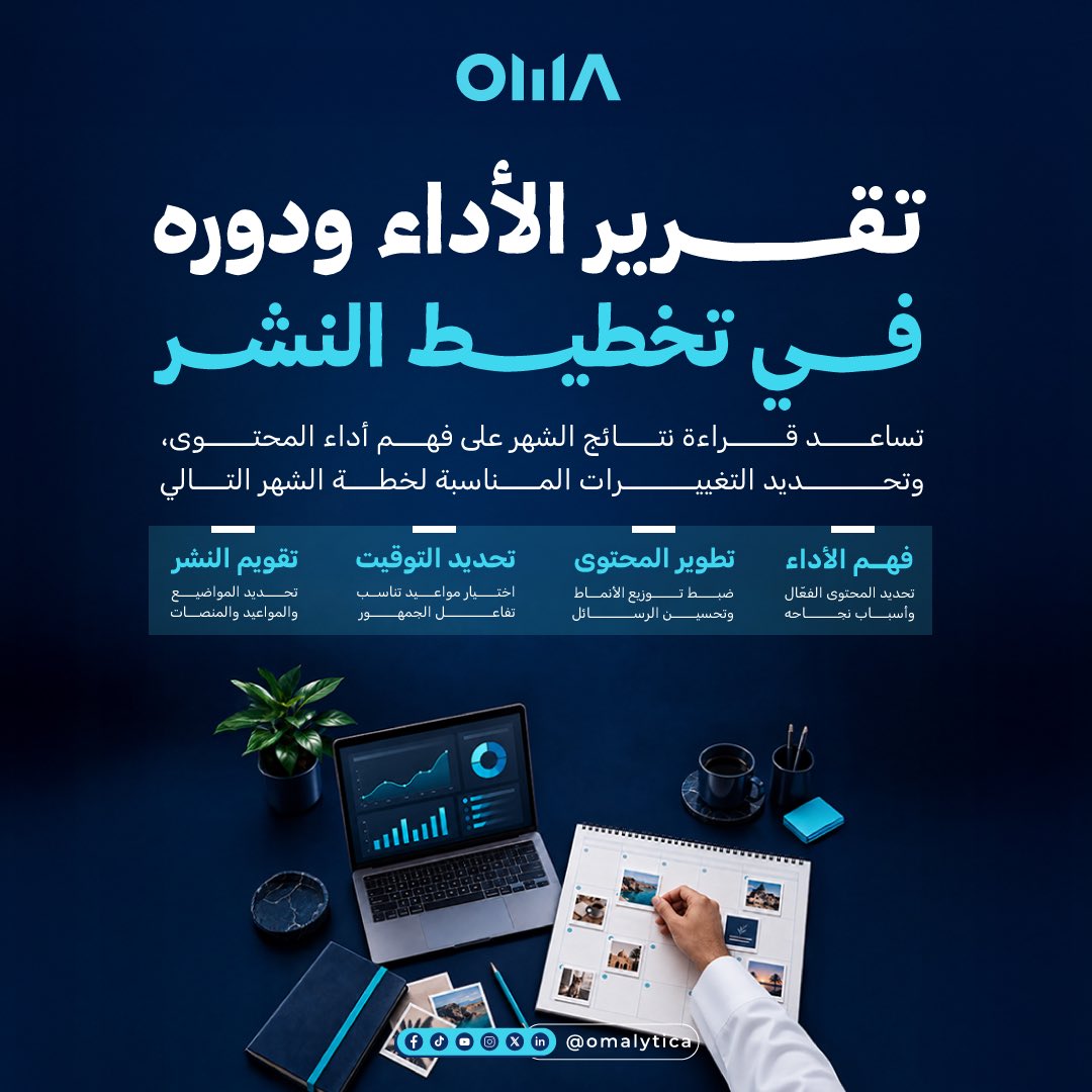 Omalytica's tweet photo. تمنحنا نتائج كل شهر فهمًا أوضح لما يستحق الاستمرار وما يحتاج إلى تغيير، لتتشكّل خطة نشر تستفيد من التجربة وتراعي اهتمامات الجمهور وأهداف المحتوى.
اقرأ المقال كاملًا: https://t.co/PhP9cnqIK4
#OMA https://t.co/V62PzEkeh0
