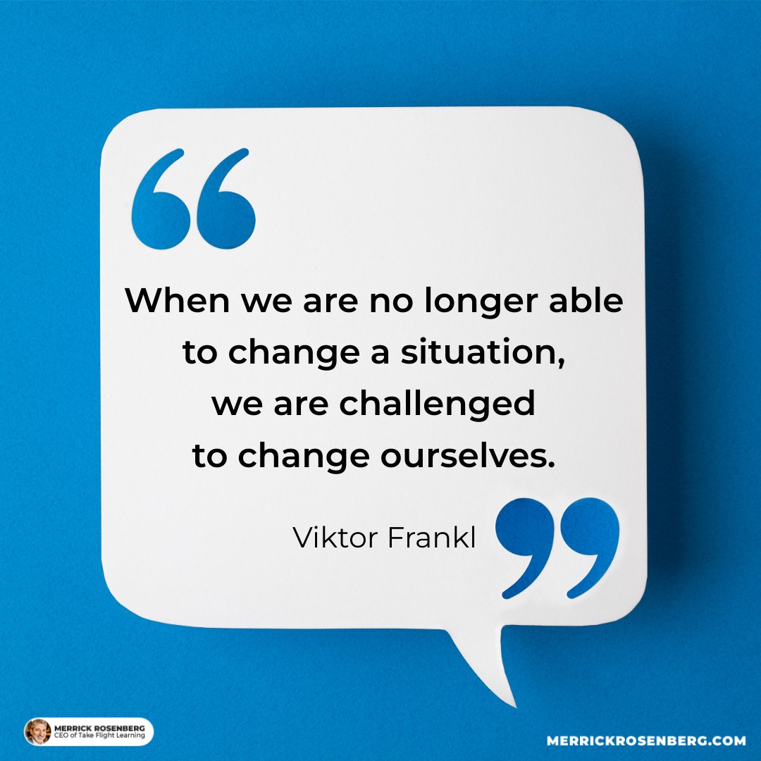 MerrickR's tweet photo. When you cannot change the situation, you can still change how you engage with it. That choice moves you from being a passive recipient of what is to an active co-creator of what can be. https://t.co/jVq2E1pv2W