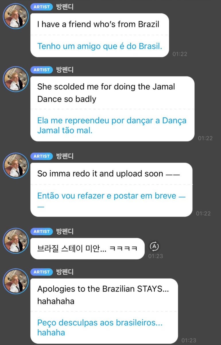 luizatonson's tweet photo. O bangchan falando que tem amizades no brasil, e eu só consigo pensar que é POR ISSO QUE ELE FALA PORTUGUÊS TÃO BEM a pronúncia dele sempre sai limpinha. 

Stayville br A GENTE SÓ VENCE E VENCE eles saem do brasil mas o brasil nunca ira sair deles https://t.co/t6uKdRdvBk