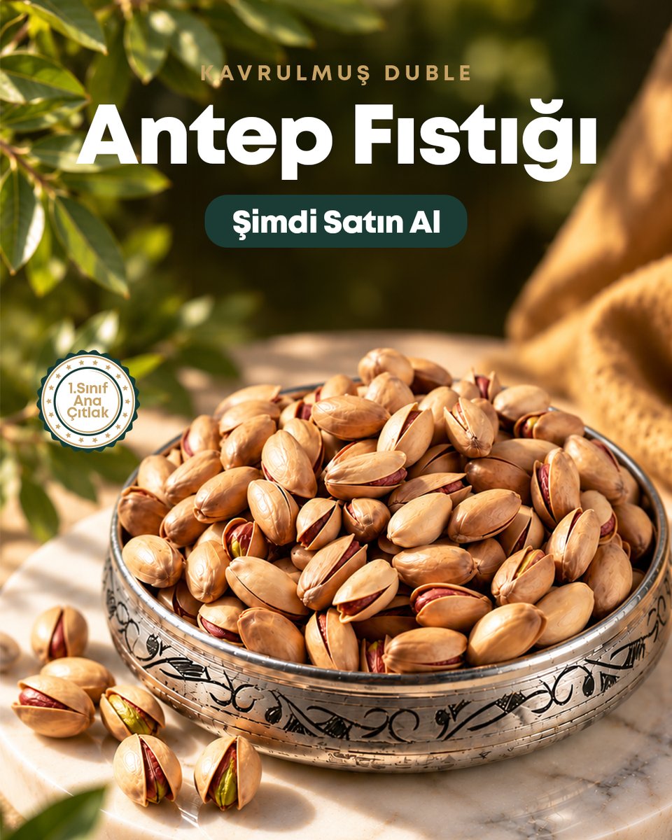 gourmetcelebi's tweet photo. Fıstık sevenler buraya!
Kavrulmuş, az tuzlu, Ana Çıtlak ve yeni mahsül Antep Fıstığı şimdi Trendyol Gourmet Çelebi mağazasında!