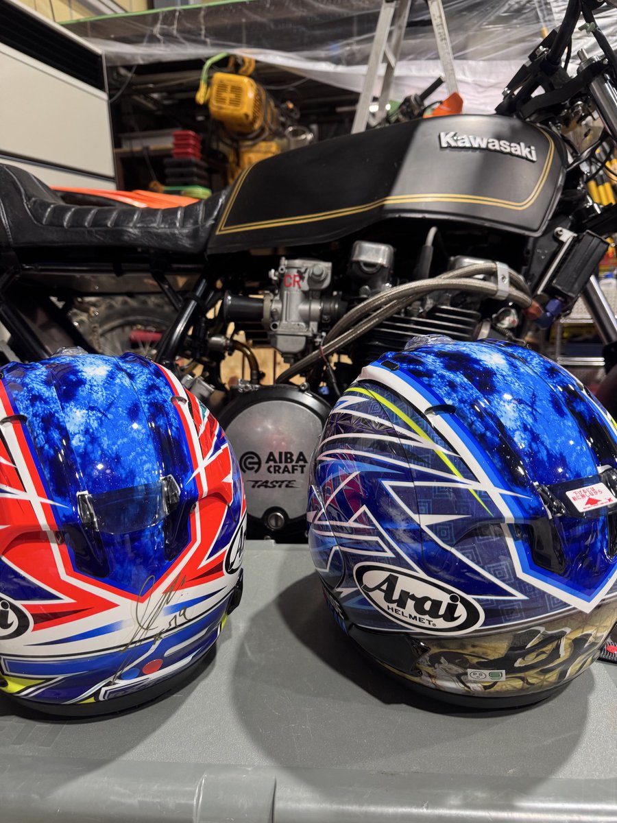 aibakenma's tweet photo. @araihelmetjapan 限定ヘルメット被って行きます👌サイン欲しいです🙇 https://t.co/HswaRYCBU7