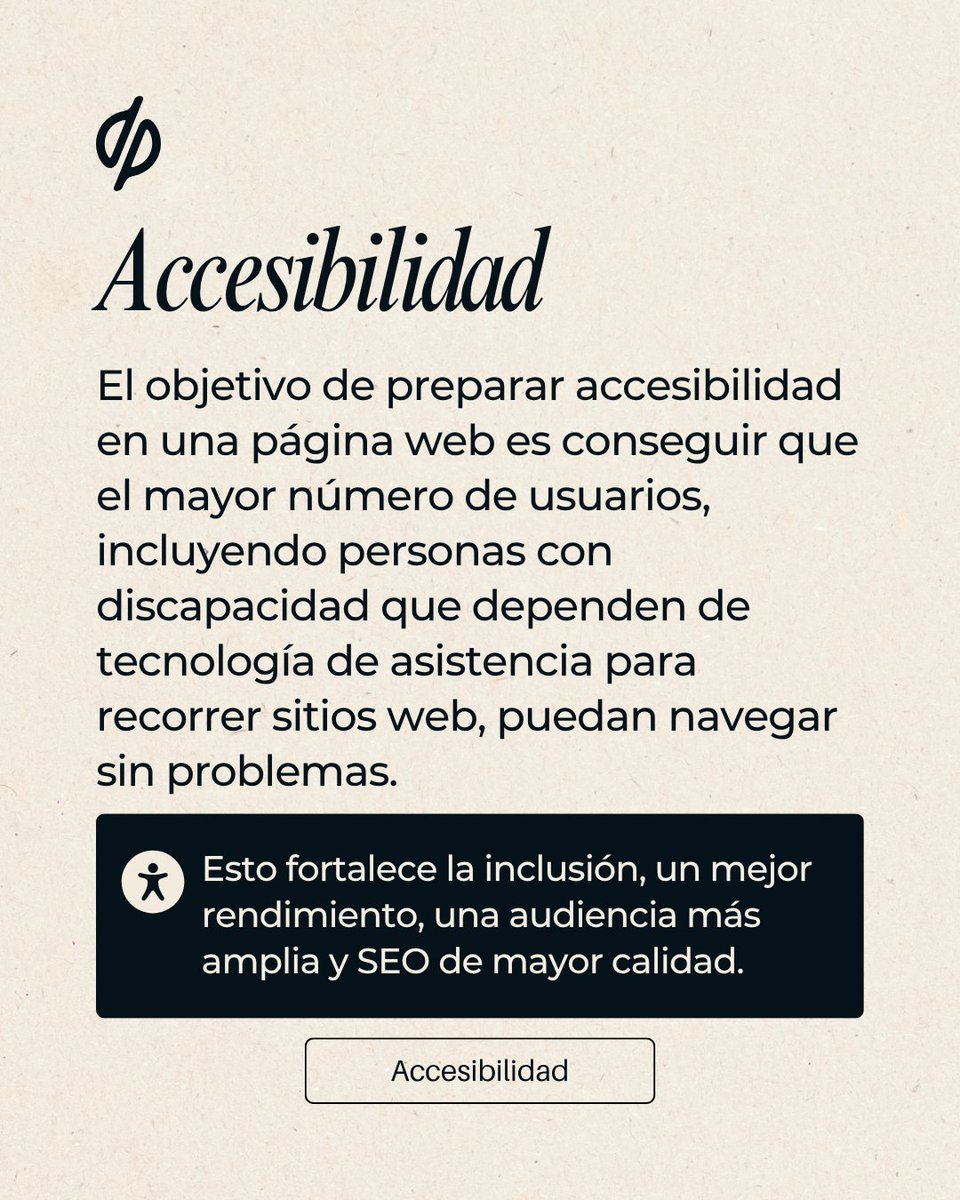 duplika's tweet photo. 🧏 El objetivo de desarrollar la accesibilidad de una página web es conseguir que el mayor número de usuarios, incluyendo a quienes dependen de tecnología de asistencia para recorrer sitios web, puedan navegar sin problemas.

#duplika #wordpress #mantenimientoyoptimizacion https://t.co/5PcbIoMOWe