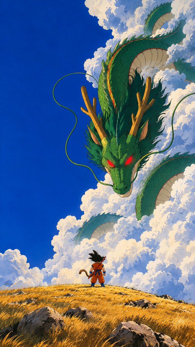 GuruWallpaper1's tweet photo. 1980s Dragon Ball 🐉 https://t.co/vvFmYrLleD