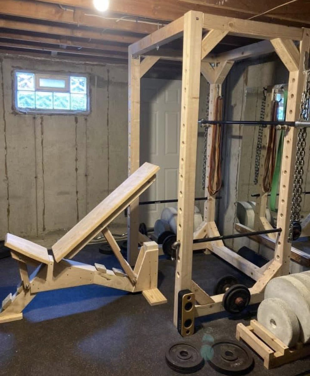homegymcoop's tweet photo. During the peak of COVID lockdowns, the amount of DIY home gym equipment being built blew my mind.

People who loved to train suddenly couldn’t, and even if they could afford to buy equipment, it didn’t matter because it was all out of stock.

The incredible part is many of those same setups are still being used today.

I talked to a guy yesterday who built a gym during that time with a bunch of leftover building materials and it’s the same equipment he still uses today.

Investing in a home gym, be it one you built or bought can provide a lifetime of returns. It’s the annuity of the fitness world.