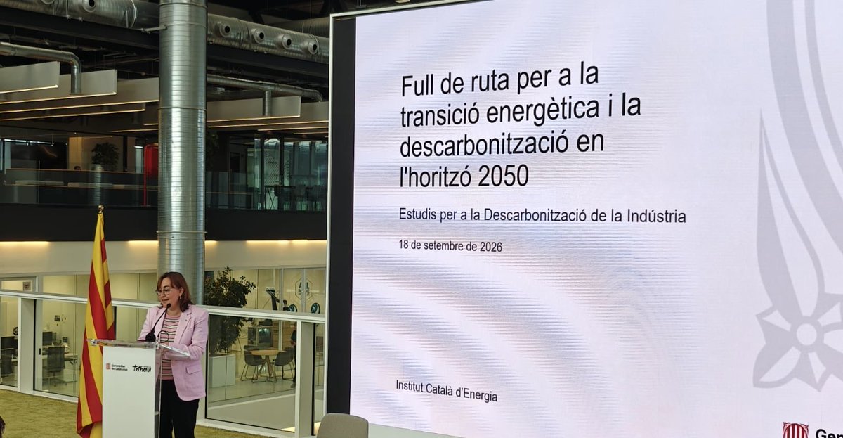 GironaCetig's tweet photo. 🌱 El 18 de setembre, des d’#EnginyersGi vam assistir a la presentació dels Estudis per a la Descarbonització de la Indústria.

L’enginyeria té un paper clau per avançar cap a una indústria més eficient, sostenible i competitiva.

#Enginyeria #Descarbonització #Indústria https://t.co/VzGzH30CC3