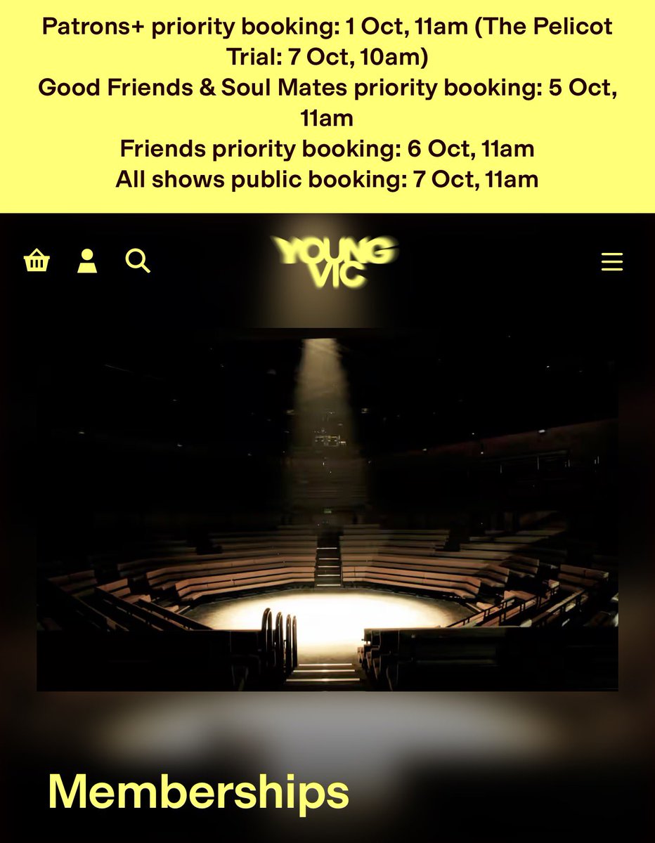 readalanread's tweet photo. I’ve always considered myself a ‘Friend’ of the wonderful Young Vic over four decades taking countless students there. But priority booking for Milo Rau’s incredible ‘Pelicot Trial’ at Young Vic (County Hall) is reserved for ‘Friends’ (£70) &amp; ‘Patrons’ (£1750). Priceless though. https://t.co/g2omzoCKdy
