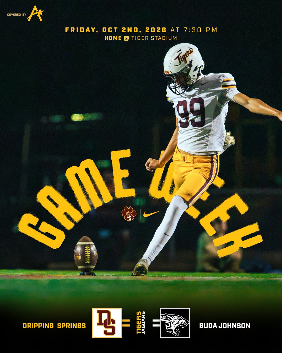 DripFB's tweet photo. Game 5 - District play continues with Homecoming against Buda Johnson. Maroon out! 
#TPD #Ambush 🐅🏈
@DrippingTigers @PigskinsDs @var_austin @varsity_news @HyghOnFOX7 @JeffJonesSports @dctf @SChornobroff @Cory_Mose @HyghOnFOX7 @VypeATX https://t.co/O0j0JbXU9k