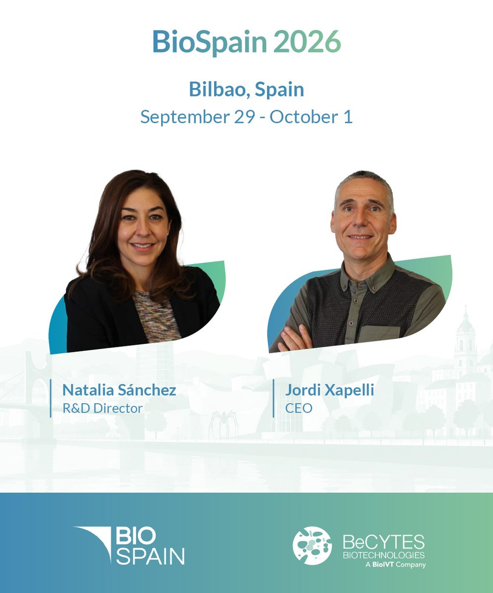 BioIVT's tweet photo. Attending #BIOSPAIN2026? Visit booth #87 to discuss your #biospecimen or #ADME study questions and needs with our experts and donโt miss the roundtable discussing the state of #NAMs in Chemical and #DrugDevelopment on Wednesday!
@BIOSPAIN_AseBio #NewApproachMethodologies https://t.co/aRHR0Fzu7P
