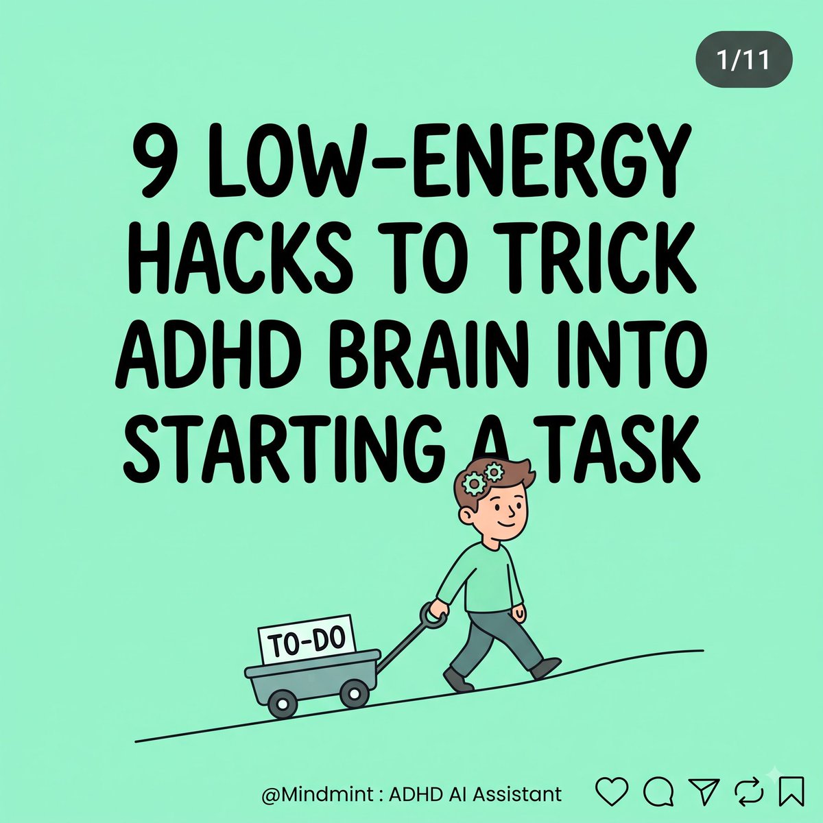 Mindmint_ADHD's tweet photo. Starting a task can feel IMPOSSIBLE when you have ADHD. 🏔🧠
You know what needs to be done.
You want to do it.
But somehow… you just can’t start. 🫠
#ADHDCommunity #MindMintApp https://t.co/0zjaUo7owP