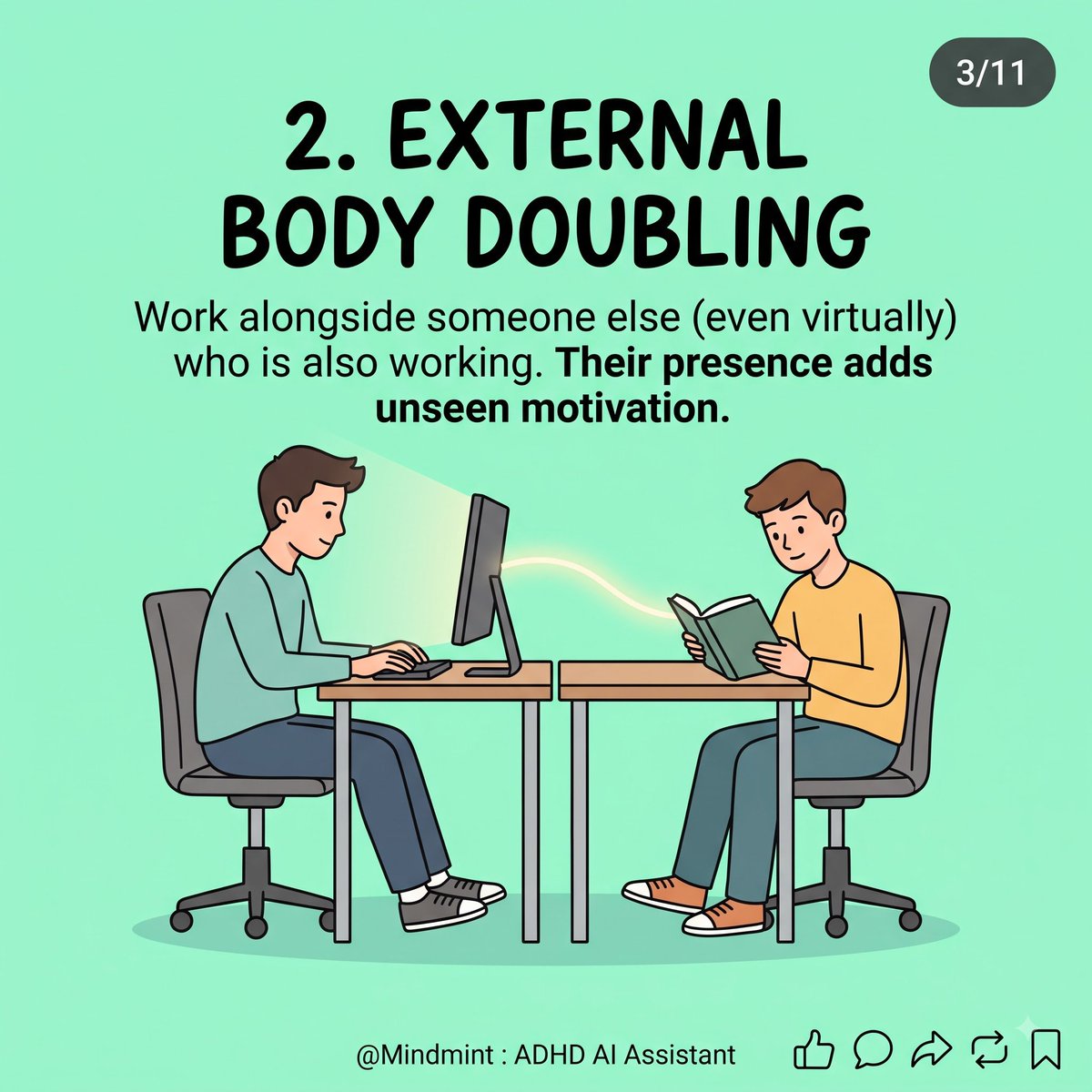 Mindmint_ADHD's tweet photo. Starting a task can feel IMPOSSIBLE when you have ADHD. 🏔🧠
You know what needs to be done.
You want to do it.
But somehow… you just can’t start. 🫠
#ADHDCommunity #MindMintApp https://t.co/0zjaUo7owP