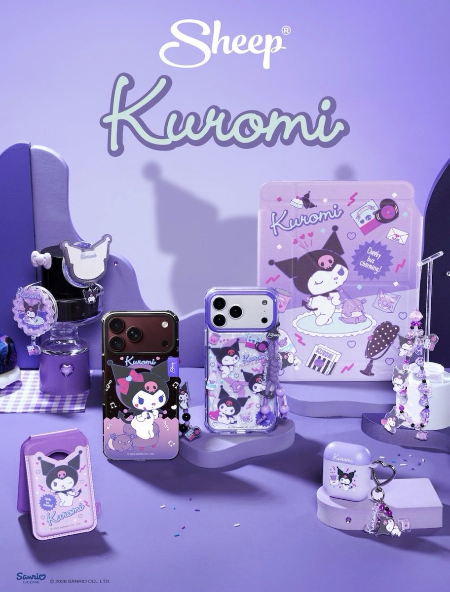 sanrio_fan_jp's tweet photo. 🌟💖【 💜 海外グッズ情報🖤 】💖🌟

🇹🇭タイ発ブランドSheepより「クロミ」のガジェットコレクションが登場💜✨
パープル×ブラックの小悪魔キュートなデザイン😈カラーにキュン💘

📱スマホケース・iPadケース・AirPodsケース等

#クロミ #サンリオ #SHEEPcollab https://t.co/QB0erGZ5gX