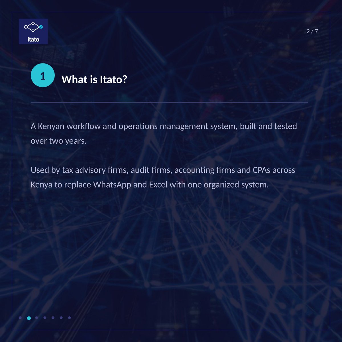 ItatoWorkflow's tweet photo. Everything you need to know about Itato, swipe through 👆

Book a demo: 0701 507 507
#Nyerimodernmarket https://t.co/OoVXUD8amh