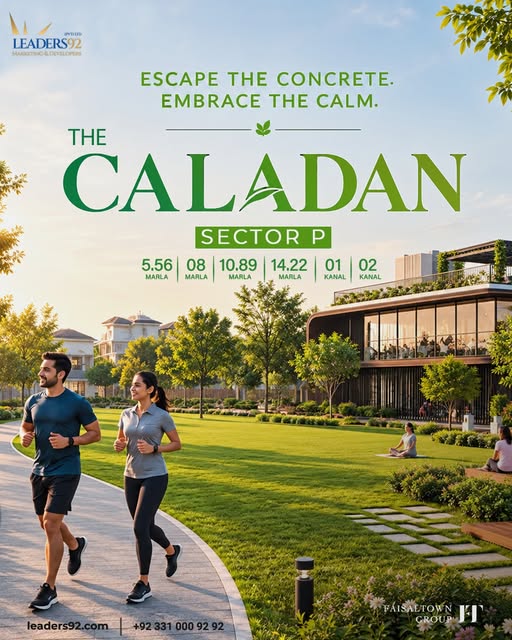 Leaders92_pk's tweet photo. Escape the concrete. Embrace the calm.
The Caladan, Sector P — thoughtfully planned spaces for peaceful, modern living.
Plots Available:
5.56 | 8 | 10.89 | 14.22 Marla
1 & 2 Kanal
Book Now: +92 331 000 92 92
#TheCaladan #SectorP #Leaders92 #FaisalTownPhase2 https://t.co/zeAAaUFmCl