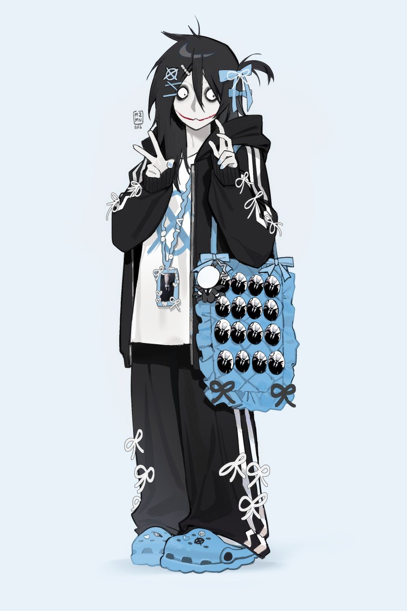 mazamuno's tweet photo. jeff the killer but he does oshikatsu https://t.co/TYZQfc8ZrQ