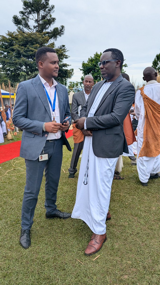 AlexBisanga's tweet photo. Hon. Kyalimpa Jovent, PO 105 &amp; PLU Coordinator, Kyegegwa District, together with investigative journalist Canary Mugume of NBS Television, at Karuziika Palace, Fort Portal City, for the historic coronation of His Majesty King Edward Rukidi Nyabongo I. 👑🇺🇬 https://t.co/PXa1LHICsD