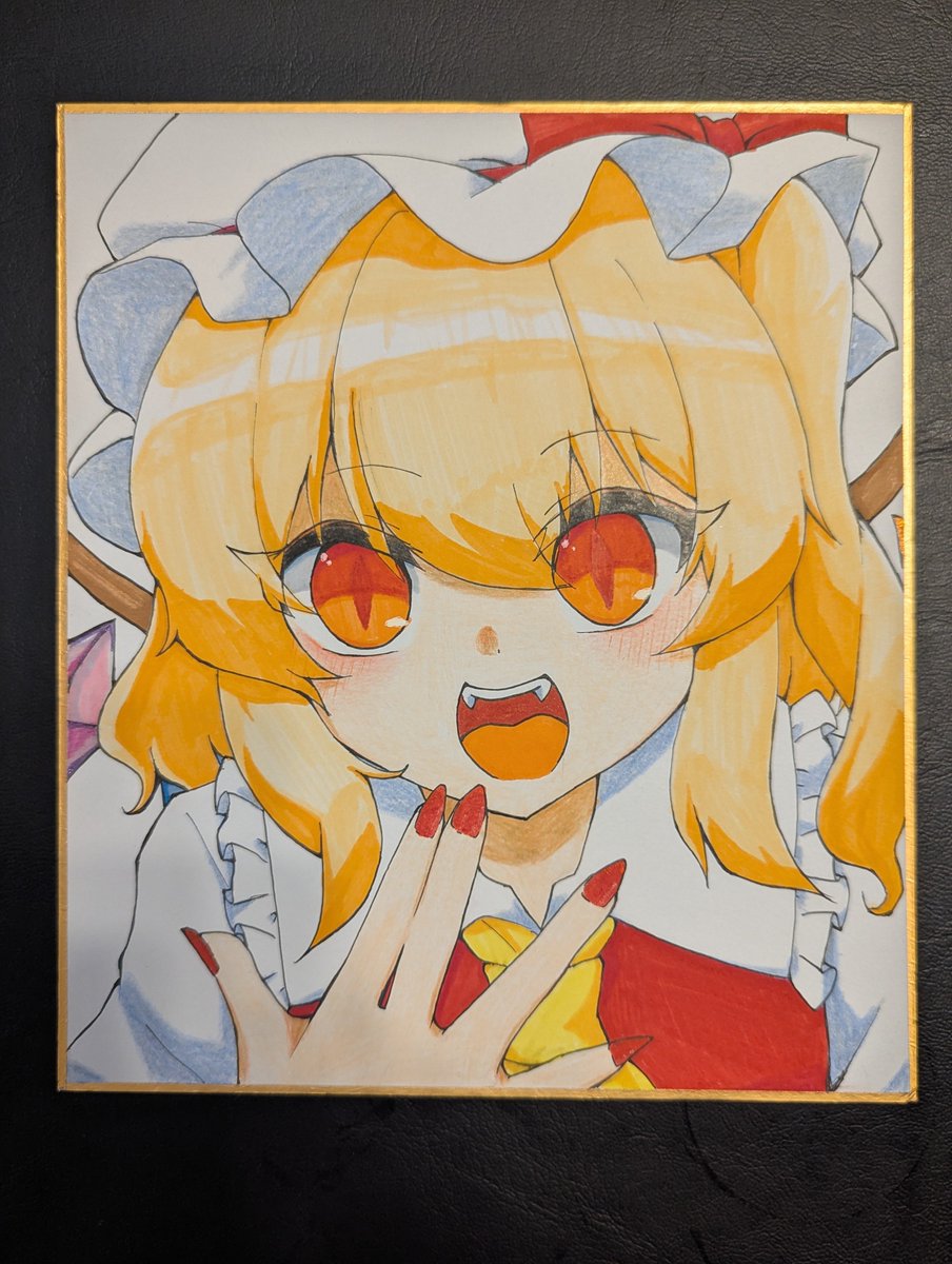 YoumenoAi's tweet photo. 例大祭に持っていく色紙①
今回は魔理沙・フランドール・アリスを中心に描きました〜！ https://t.co/vOJj7NUGLz