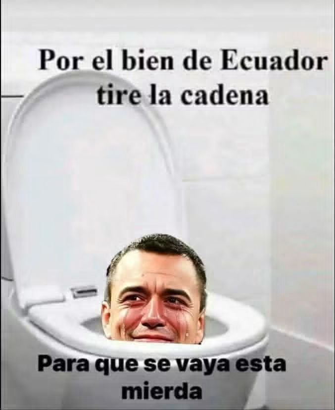 maximoecuador's tweet photo. @MashiRafael Todo es un show de este 🤡🤡 ignorantón de @JohnReimberg y de este nefasto gobierno de @DanielNoboaOk
Ya sabes ECUADOR que no te vuelvan a engañar 👍🇪🇨. https://t.co/YEaNluCakS