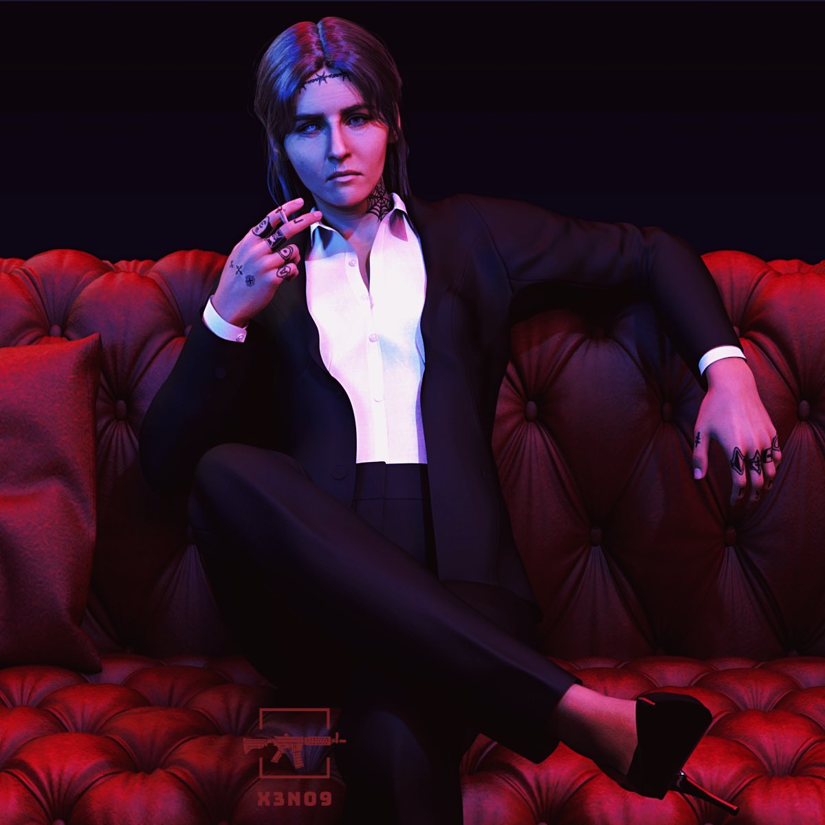 thraximunder9's tweet photo. Thank you @27meek72 on Tumblr for commissioning me to make a custom OC model. This is Coska! Checkout their page to learn all about her. #custommodel #commissioned #crimeboss #femmefatale https://t.co/9JiZRnJhIl