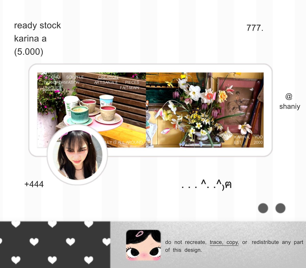 _whitebows's tweet photo. HELP RT?? ANY INTERACTIONS IS APPRECIATED 🫶🏻

Hello dearest! setelah rehat panjang aku kembali lagi bawain layout ready stock dengan muse : ningning &amp; karina aespa newest update dengan harga IDR5.000/each aja, take bisa lewat dm atau tele https://t.co/30iNnZ7bS4 yaaa #bealanja https://t.co/lxhRnmKOc6