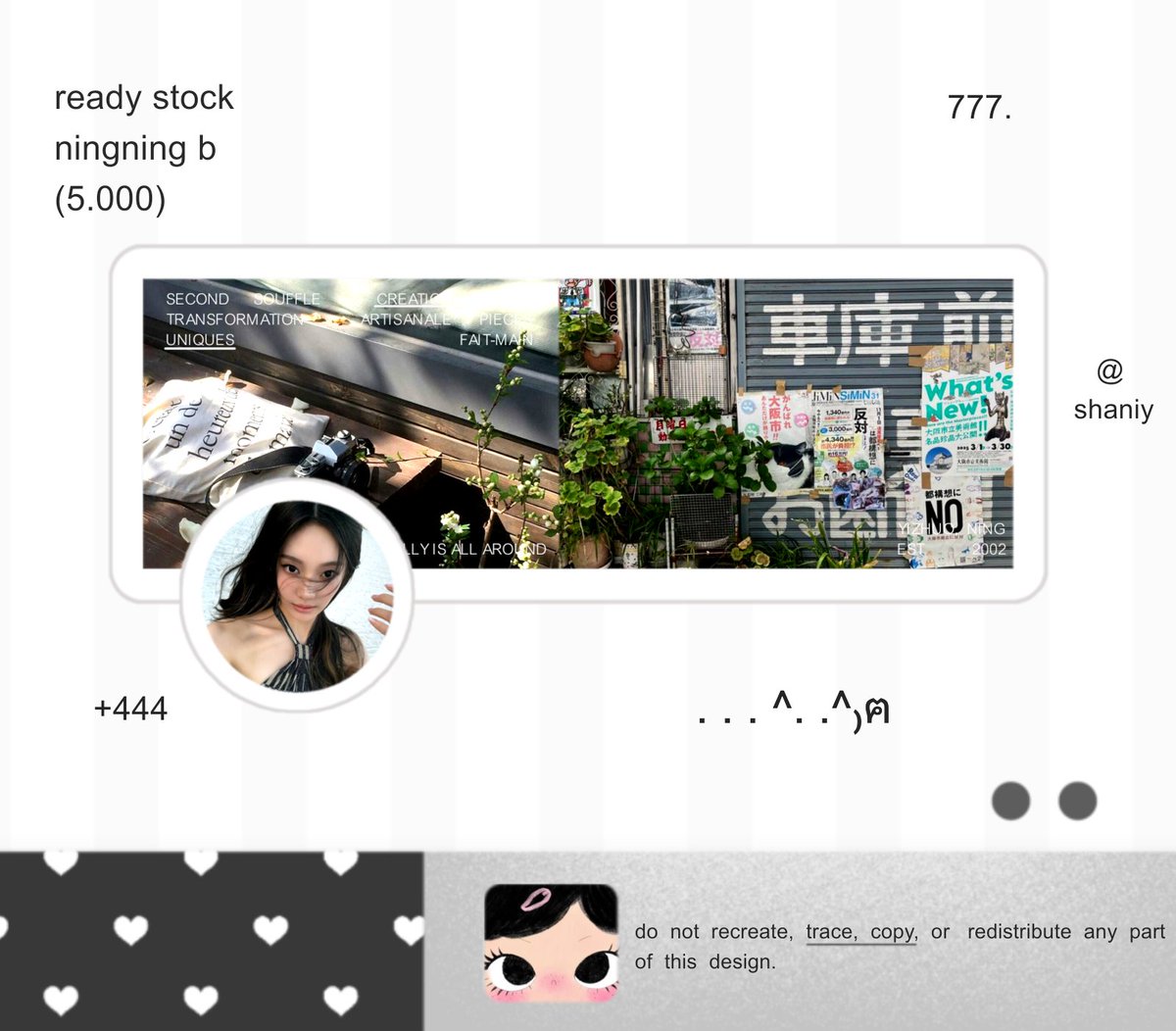 _whitebows's tweet photo. HELP RT?? ANY INTERACTIONS IS APPRECIATED 🫶🏻

Hello dearest! setelah rehat panjang aku kembali lagi bawain layout ready stock dengan muse : ningning &amp; karina aespa newest update dengan harga IDR5.000/each aja, take bisa lewat dm atau tele https://t.co/30iNnZ7bS4 yaaa #bealanja https://t.co/lxhRnmKOc6