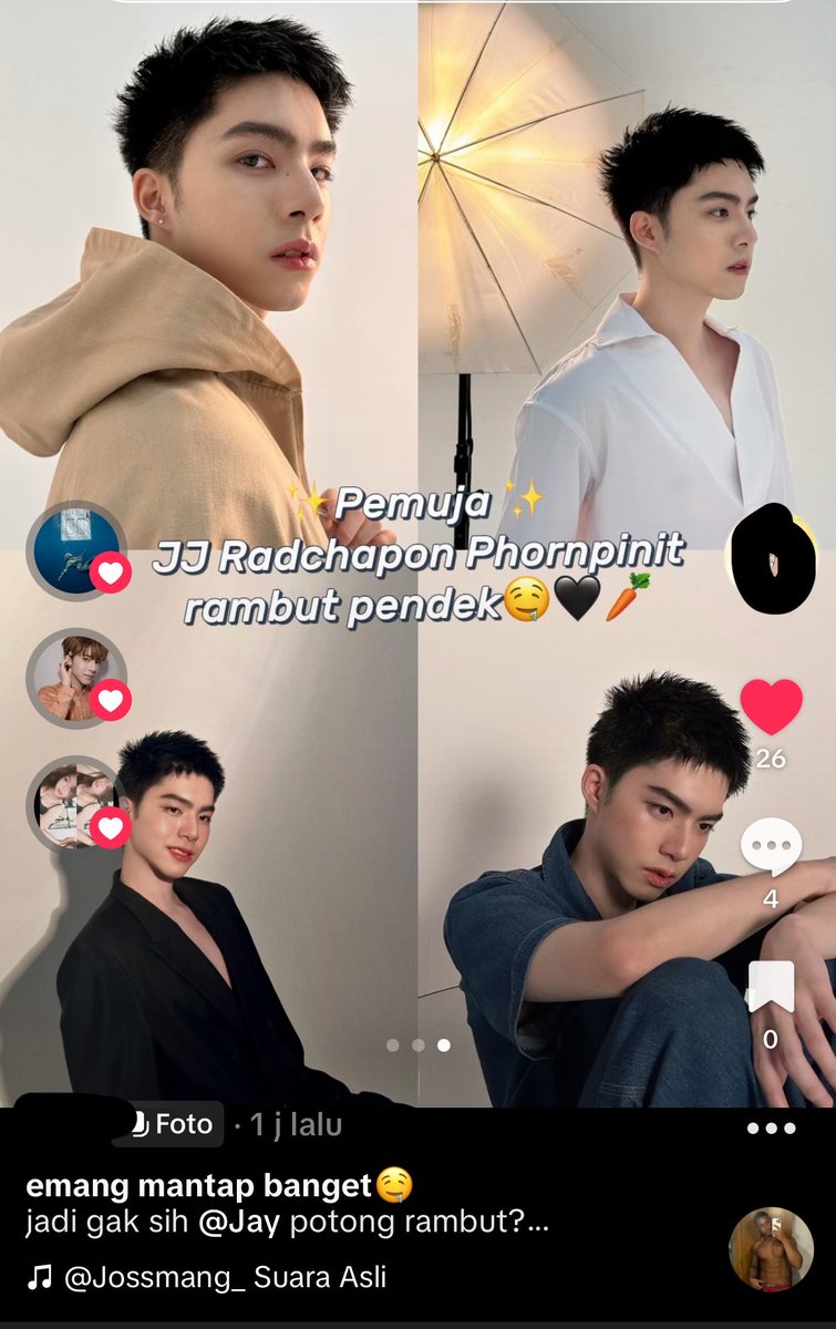 biruuubiu's tweet photo. guysss, serius deh, aku baru up vt aku yang ini lho, dan ternyata p'jj potong rambut tadi kannnn, iya kannn😭😭😭 https://t.co/5nMHwprVRZ