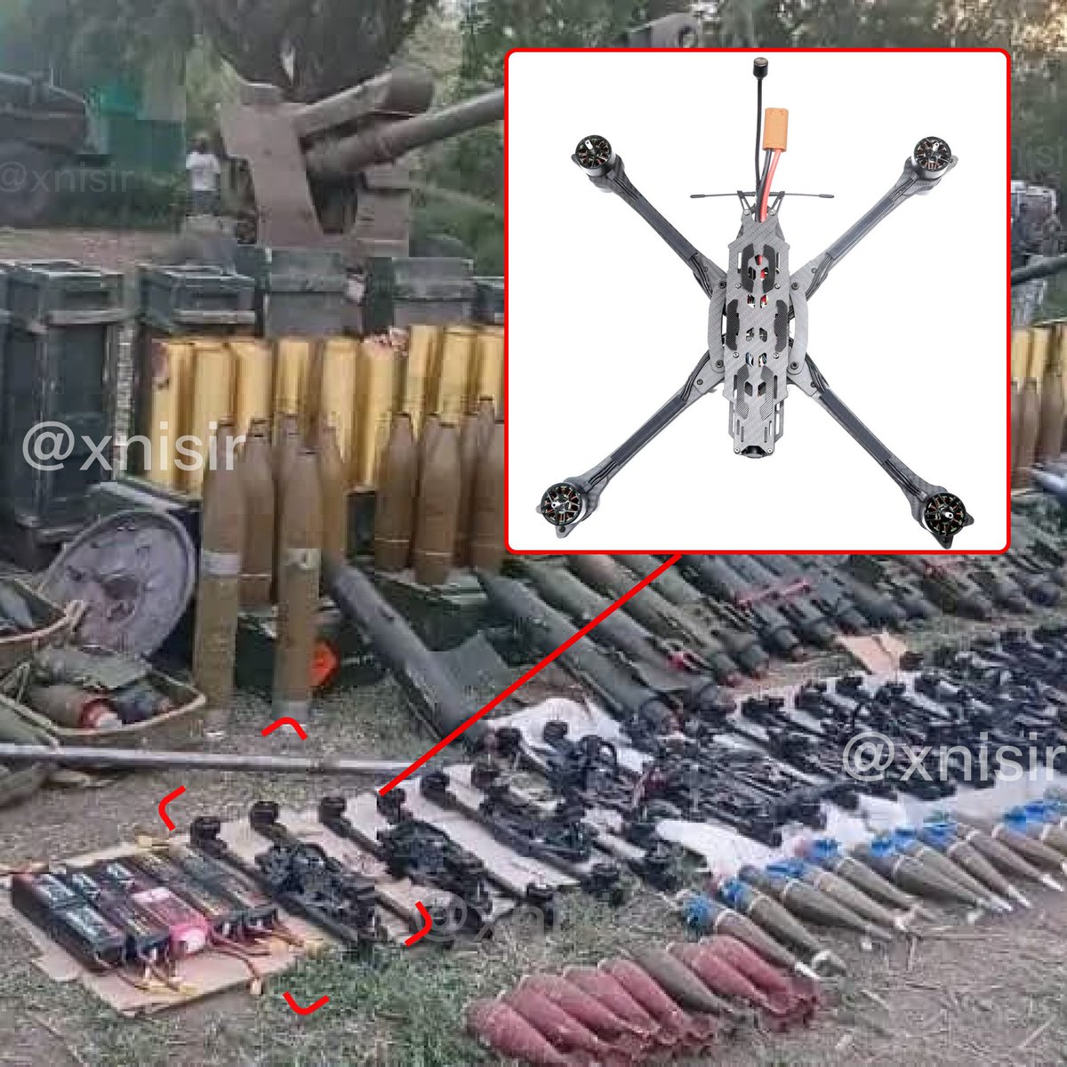 TigrayPeaceF's tweet photo. Update🚨: Among the #TPLF equipment seized are long-range FPV drone frames, batteries, and modified 73-mm PG-9V/PG-15V models. The batteries, manufactured by the Chinese brand OHO POWER, are designed for 7- to 15-inch multirotor platforms. https://t.co/eVu6hKnd8E