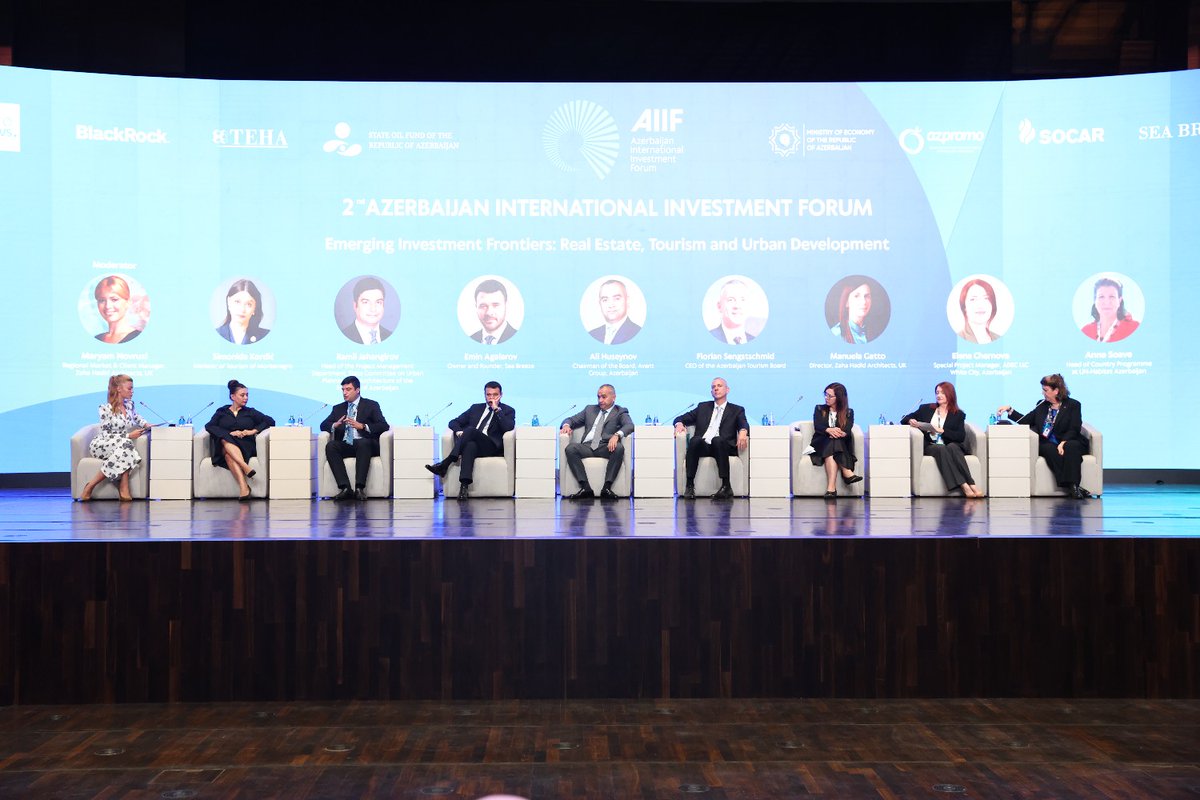 azpromoaz's tweet photo. “Yeni investisiya istiqamətləri: daşınmaz əmlak, turizm və şəhər inkişafı” mövzusunda panel sessiya keçirilib.

Ətraflı - https://t.co/R5HBufXP0a

#EconomyAz #AZPROMO #AIIF2026 https://t.co/yMzo6Y6a00